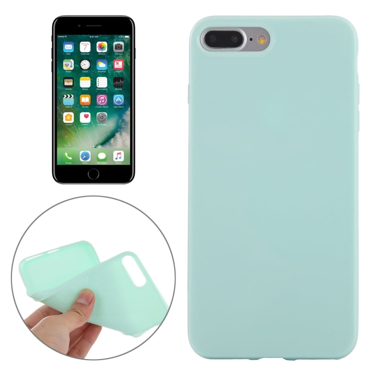 For iPhone 8 Plus & 7 Plus   Solid Color Smooth Surface TPU Case