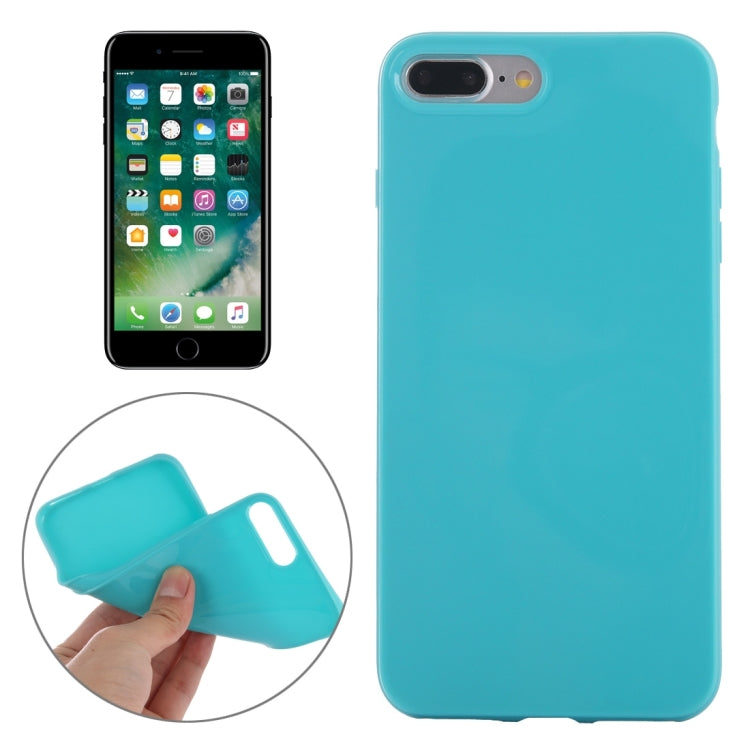 For iPhone 8 Plus & 7 Plus   Solid Color Smooth Surface TPU Case