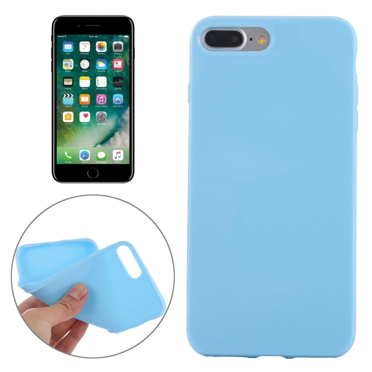 For iPhone 8 Plus & 7 Plus   Solid Color Smooth Surface TPU Case