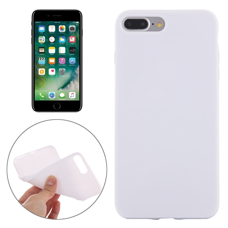 For iPhone 8 Plus & 7 Plus   Solid Color Smooth Surface TPU Case