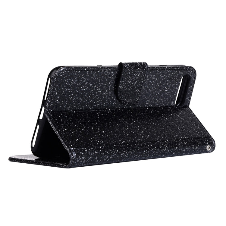 For iPhone 8 Plus & 7 Plus   Glitter Powder Leather Case with Holder & Wallet & Card Slots