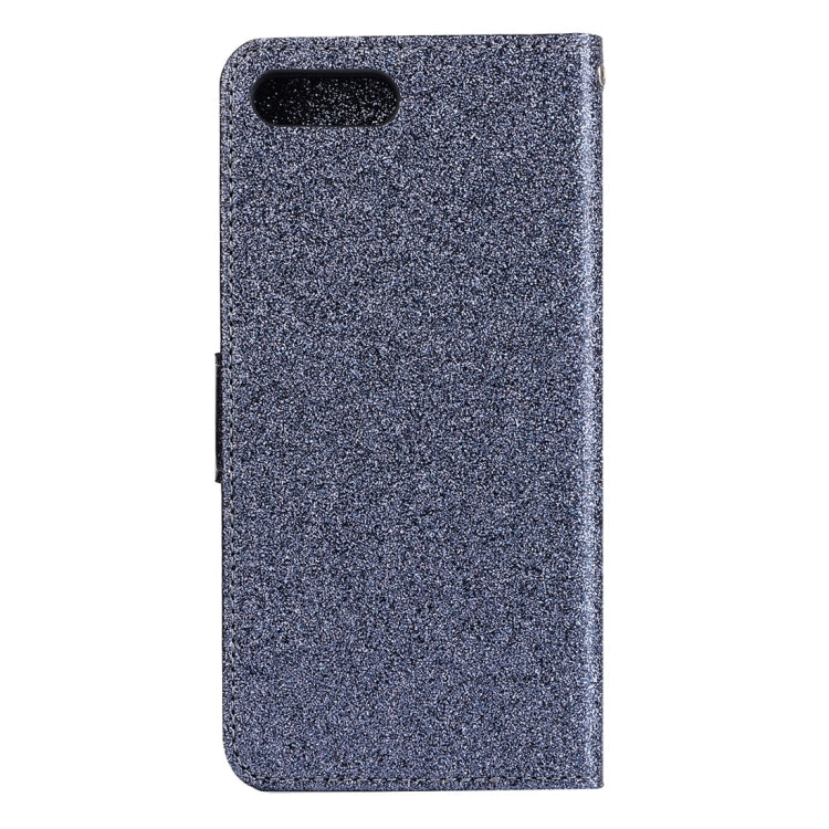 For iPhone 8 Plus & 7 Plus   Glitter Powder Leather Case with Holder & Wallet & Card Slots