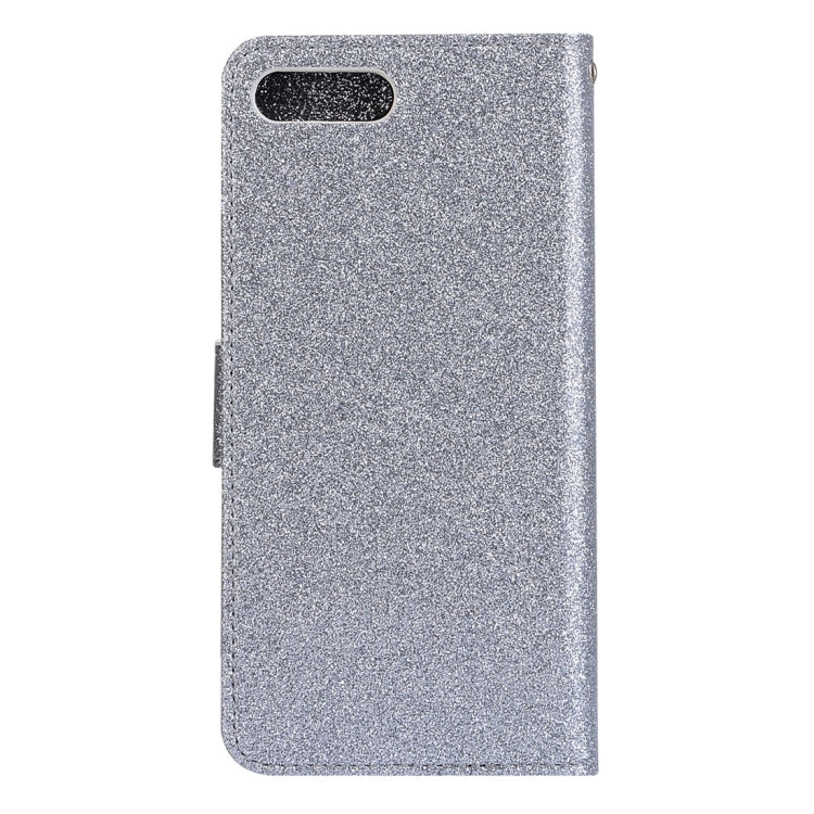 For iPhone 8 Plus & 7 Plus   Glitter Powder Leather Case with Holder & Wallet & Card Slots