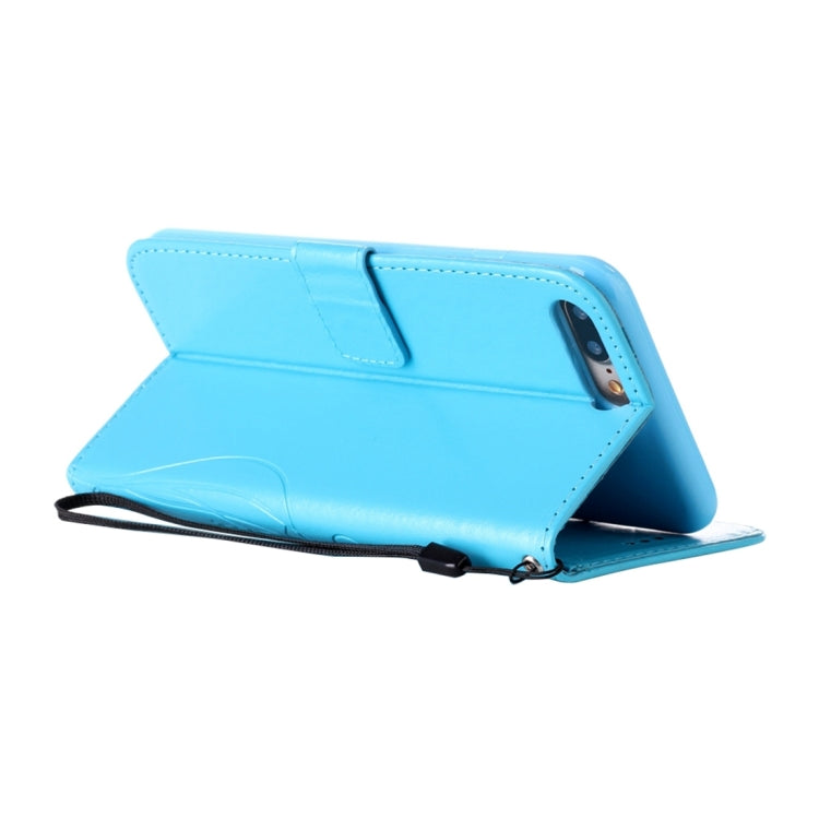 For iPhone 8 Plus & 7 Plus   Heart Diamond Encrusted Flowers Embossing Horizontal Flip Leather Case with Holder & Card Slots & Wallet & Lanyard