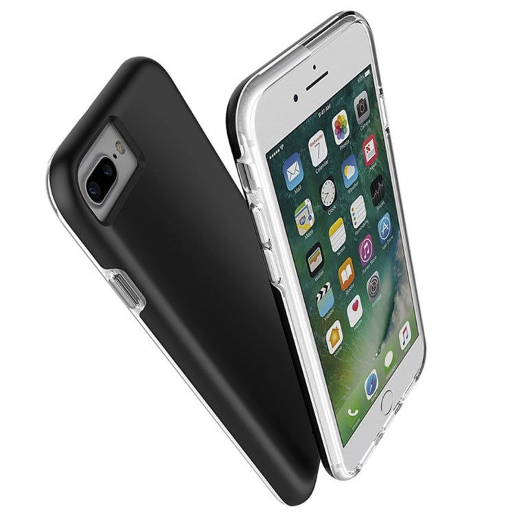 For iPhone 8 Plus & 7 Plus PC + TPU Chrome Plated Press Button Protective Back Cover Case