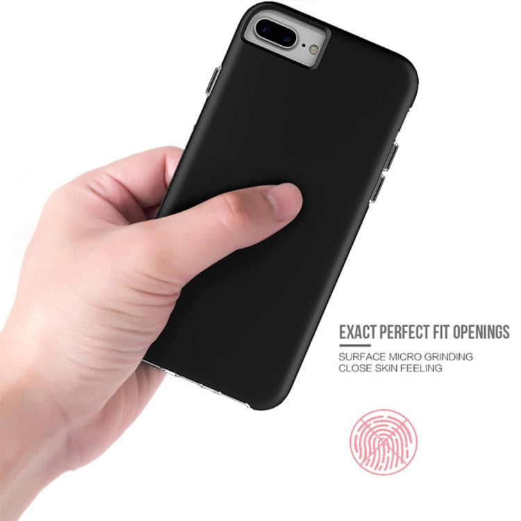 For iPhone 8 Plus & 7 Plus PC + TPU Chrome Plated Press Button Protective Back Cover Case