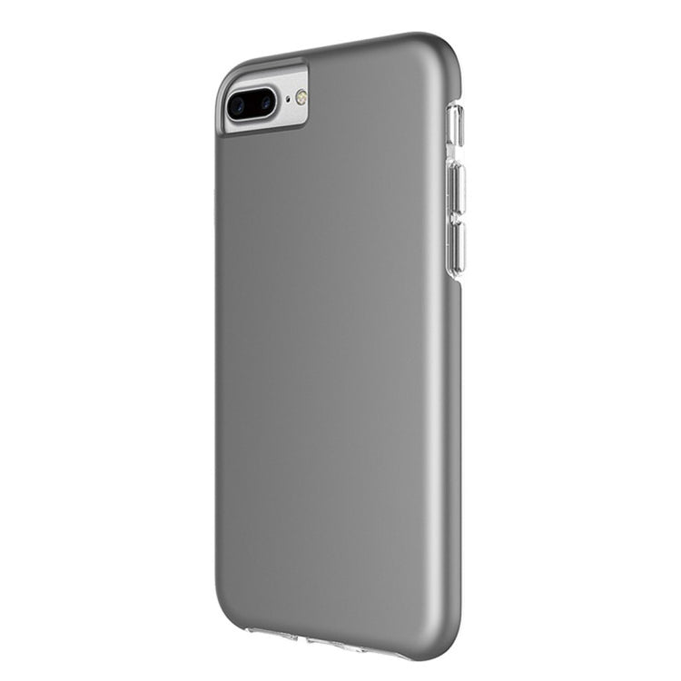 For iPhone 8 Plus & 7 Plus PC + TPU Chrome Plated Press Button Protective Back Cover Case
