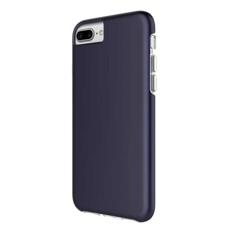 For iPhone 8 Plus & 7 Plus PC + TPU Chrome Plated Press Button Protective Back Cover Case
