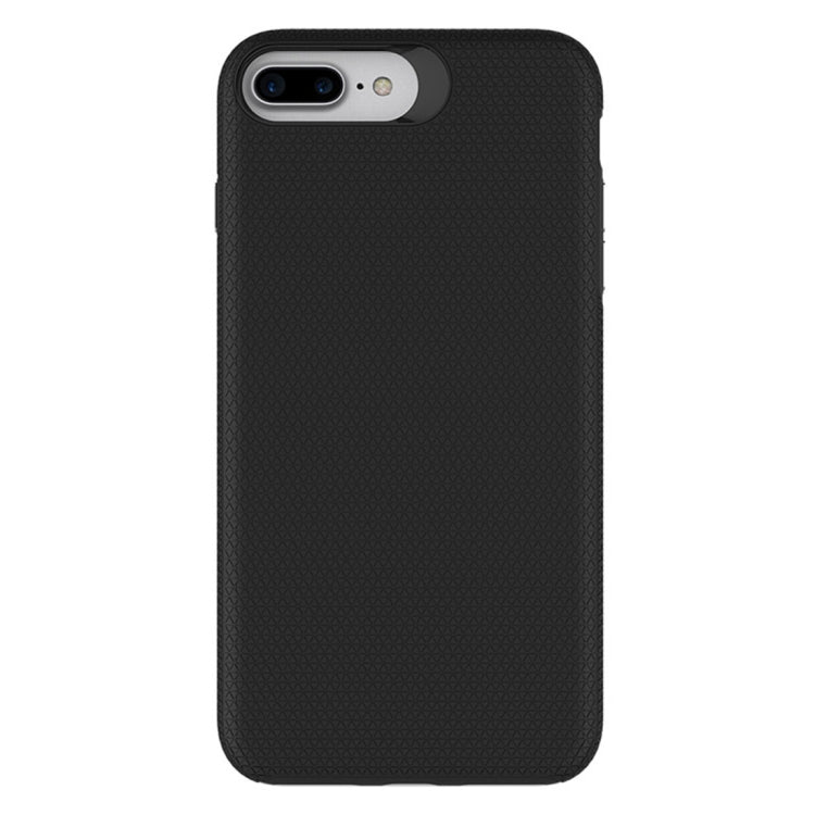 For iPhone 8 Plus & 7 Plus PC + TPU Chrome Plated Press Button Anti-slip Protective Back Cover Case