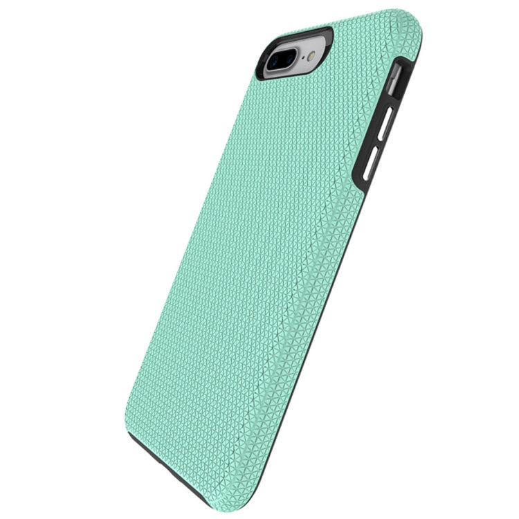 For iPhone 8 Plus & 7 Plus PC + TPU Chrome Plated Press Button Anti-slip Protective Back Cover Case