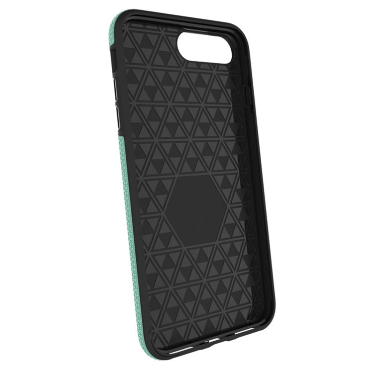 For iPhone 8 Plus & 7 Plus PC + TPU Chrome Plated Press Button Anti-slip Protective Back Cover Case
