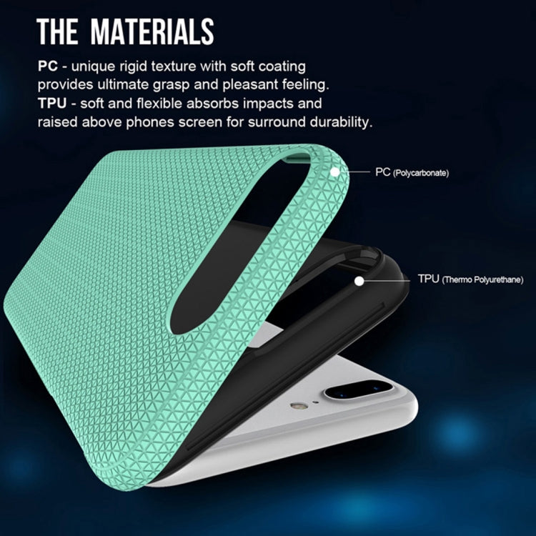 For iPhone 8 Plus & 7 Plus PC + TPU Chrome Plated Press Button Anti-slip Protective Back Cover Case
