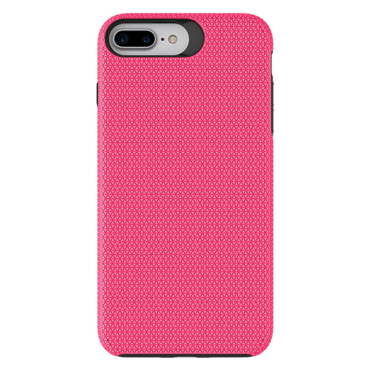 For iPhone 8 Plus & 7 Plus PC + TPU Chrome Plated Press Button Anti-slip Protective Back Cover Case