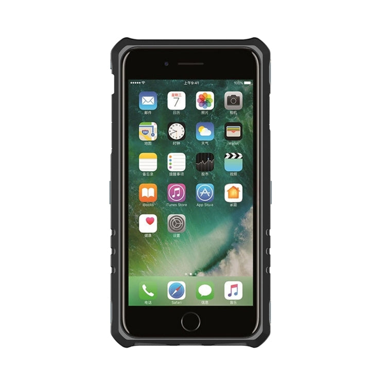 For iPhone 8 Plus & 7 Plus   Gearwheel Style TPU + PC Multi-function Outdoor Sports Protective Back Cover Case With 360 Degree Rotatable Holder & Armband
