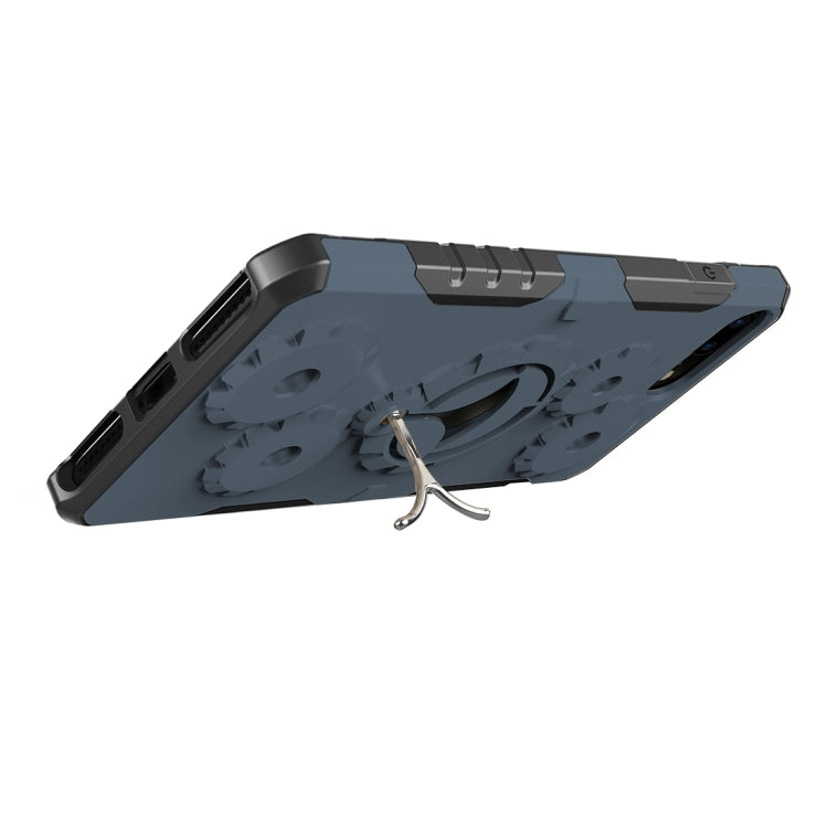For iPhone 8 Plus & 7 Plus   Gearwheel Style TPU + PC Multi-function Outdoor Sports Protective Back Cover Case With 360 Degree Rotatable Holder & Armband