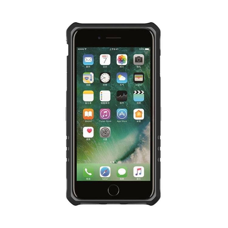 For iPhone 8 Plus & 7 Plus   Gearwheel Style TPU + PC Multi-function Outdoor Sports Protective Back Cover Case With 360 Degree Rotatable Holder & Armband