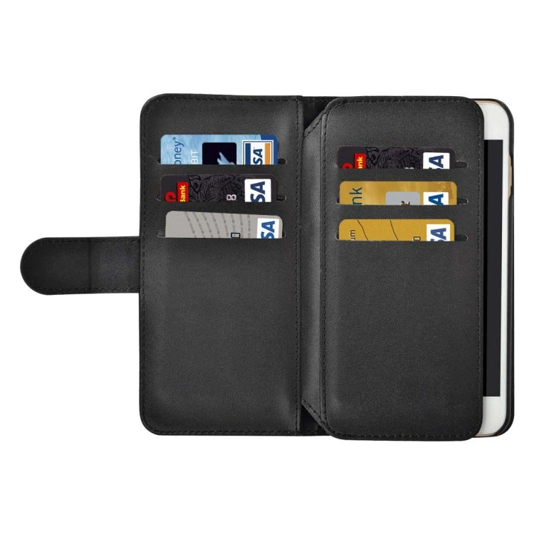 For iPhone 8 Plus & 7 Plus   Plain Weave Texture Horizontal Flip Leather Case with Card Slots & Wallet & Lanyard