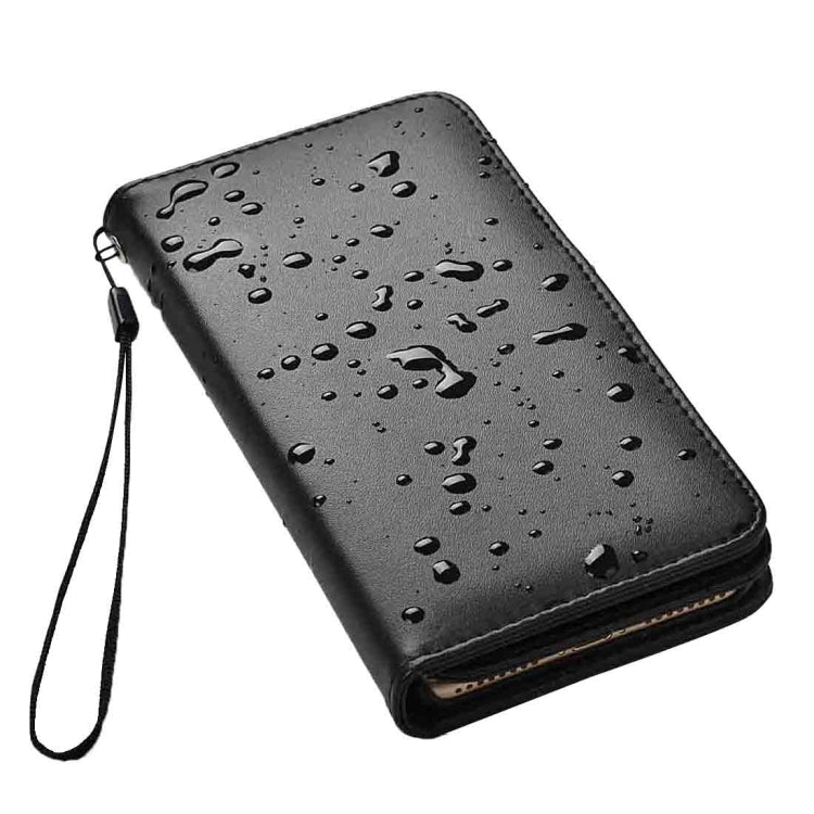 For iPhone 8 Plus & 7 Plus   Plain Weave Texture Horizontal Flip Leather Case with Card Slots & Wallet & Lanyard