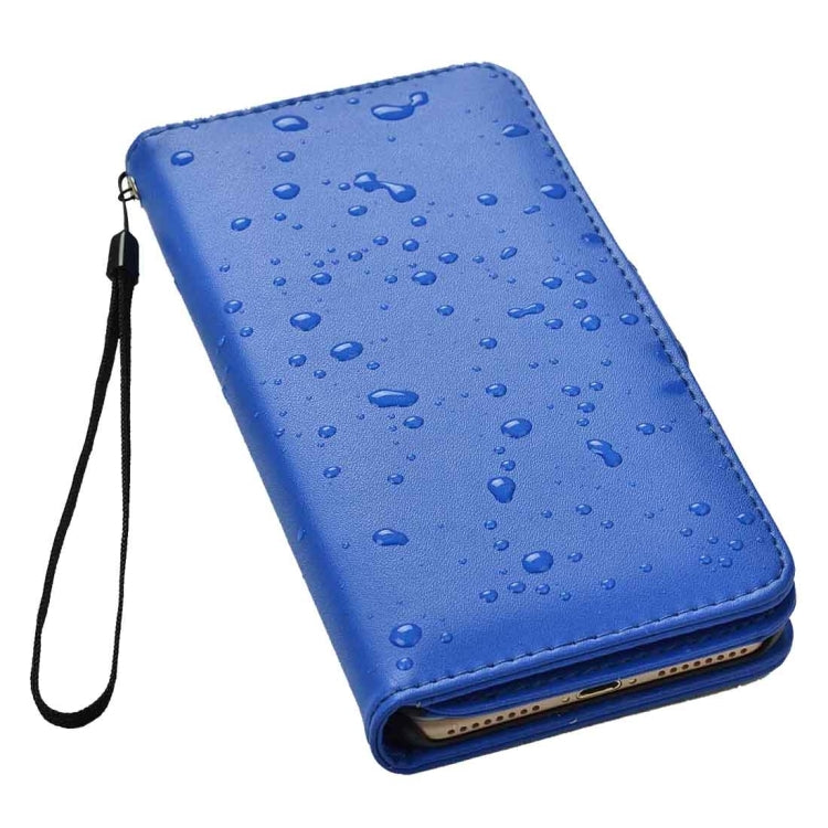 For iPhone 8 Plus & 7 Plus   Plain Weave Texture Horizontal Flip Leather Case with Card Slots & Wallet & Lanyard