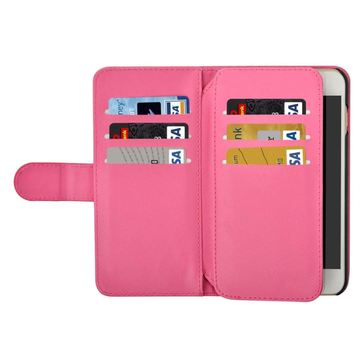 For iPhone 8 Plus & 7 Plus   Plain Weave Texture Horizontal Flip Leather Case with Card Slots & Wallet & Lanyard