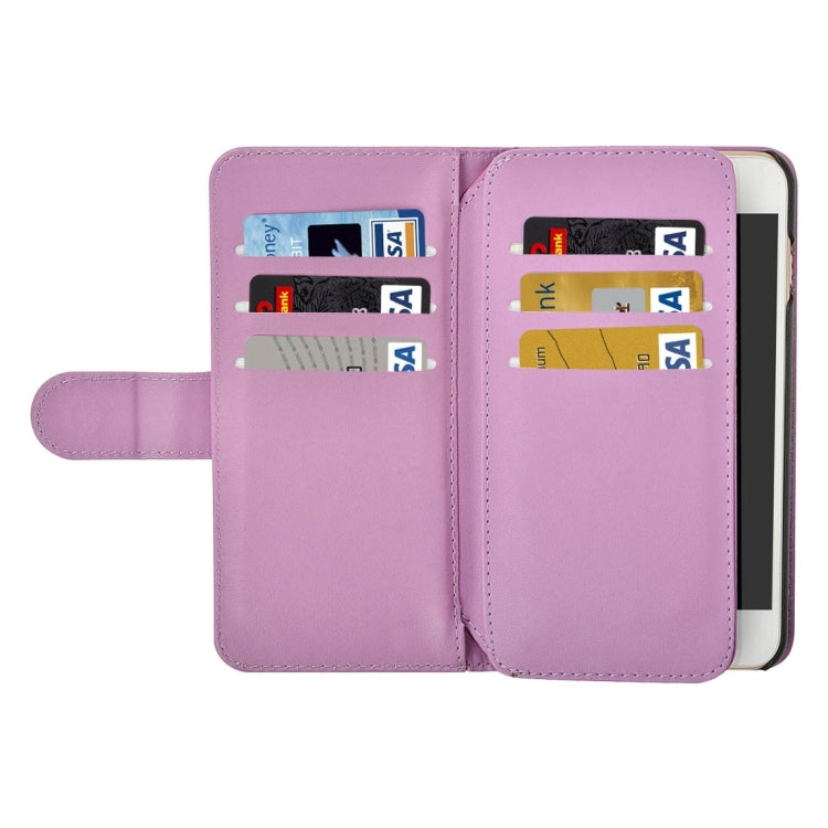 For iPhone 8 Plus & 7 Plus   Plain Weave Texture Horizontal Flip Leather Case with Card Slots & Wallet & Lanyard