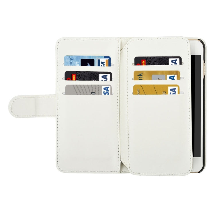 For iPhone 8 Plus & 7 Plus   Plain Weave Texture Horizontal Flip Leather Case with Card Slots & Wallet & Lanyard