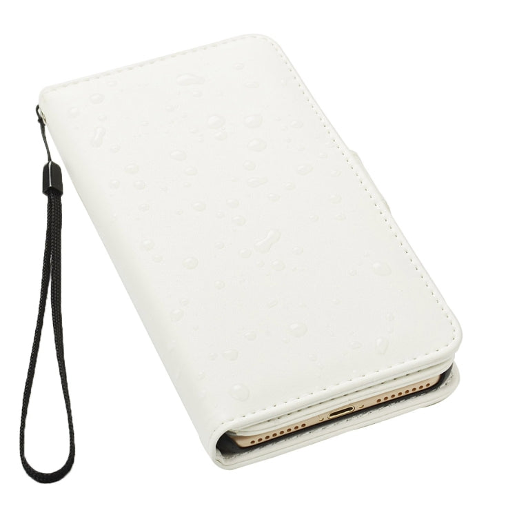 For iPhone 8 Plus & 7 Plus   Plain Weave Texture Horizontal Flip Leather Case with Card Slots & Wallet & Lanyard