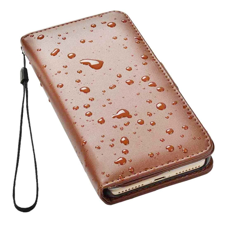 For iPhone 8 Plus & 7 Plus   Plain Weave Texture Horizontal Flip Leather Case with Card Slots & Wallet & Lanyard