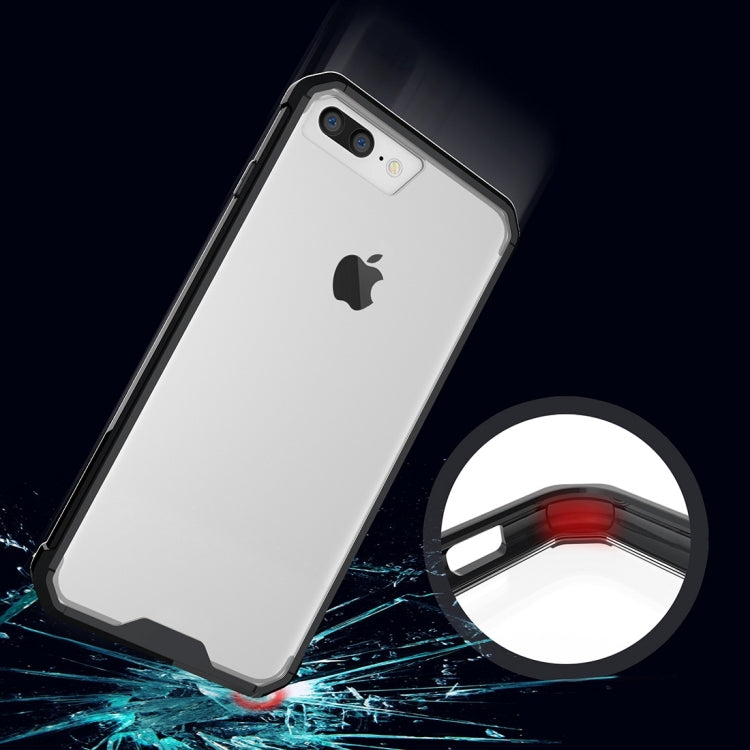 For iPhone 8 Plus & 7 Plus   Shockproof Acrylic + TPU Transparent Armor Protective Case