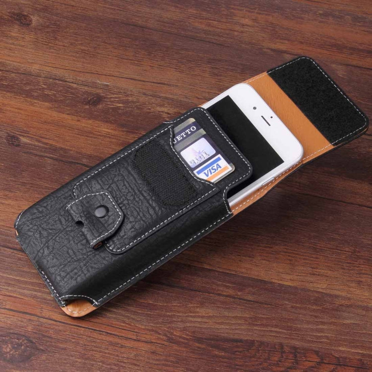 For iPhone 8 Plus & 7 Plus   & 6s Plus & 6 Plus Vertical Flip Retro Elephant Texture Leather Case / Waist Bag with Card Slots & Back Splint & Buckle & Earphone Hole