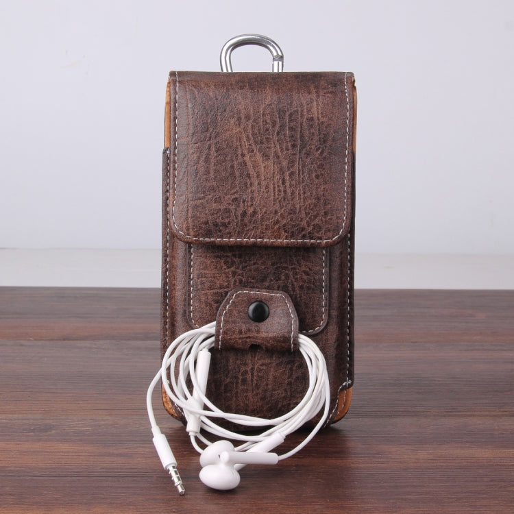 For iPhone 8 Plus & 7 Plus   & 6s Plus & 6 Plus Vertical Flip Retro Elephant Texture Leather Case / Waist Bag with Card Slots & Back Splint & Buckle & Earphone Hole