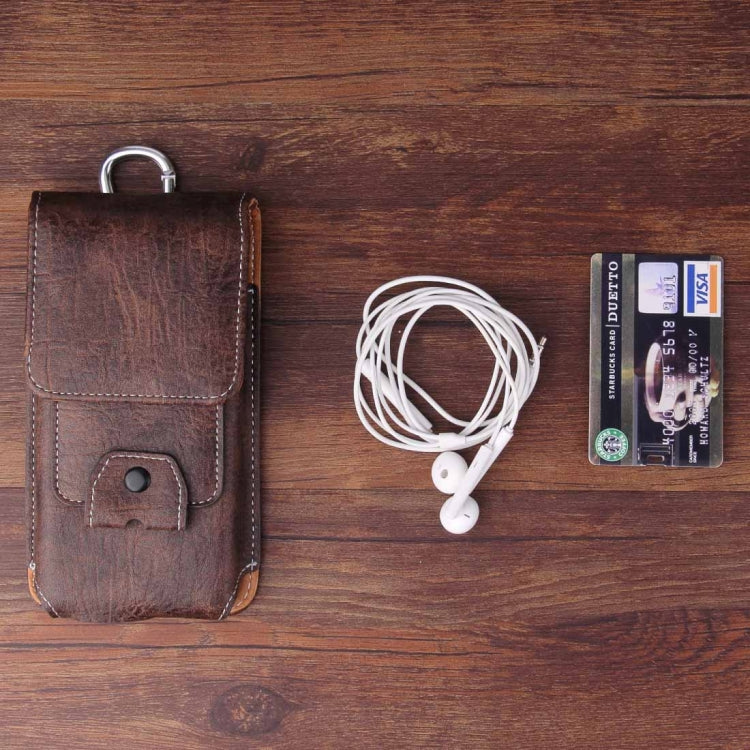 For iPhone 8 Plus & 7 Plus   & 6s Plus & 6 Plus Vertical Flip Retro Elephant Texture Leather Case / Waist Bag with Card Slots & Back Splint & Buckle & Earphone Hole