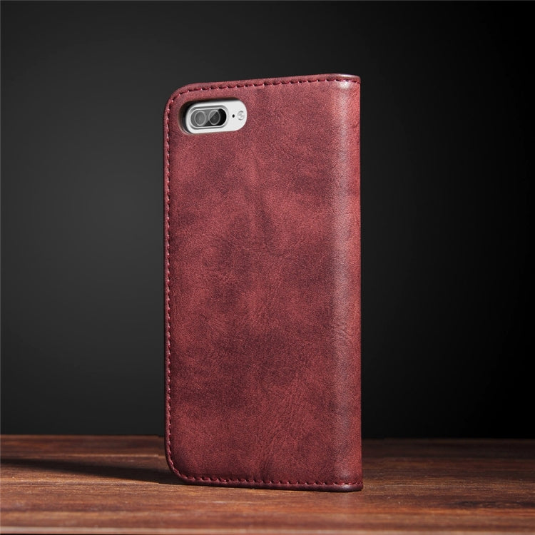 For iPhone 8 Plus & 7 Plus   Bronze Texture Casual Style Horizontal Flip Leather Case with Holder & Card Slots