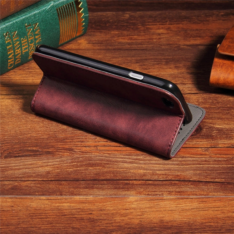 For iPhone 8 Plus & 7 Plus   Bronze Texture Casual Style Horizontal Flip Leather Case with Holder & Card Slots