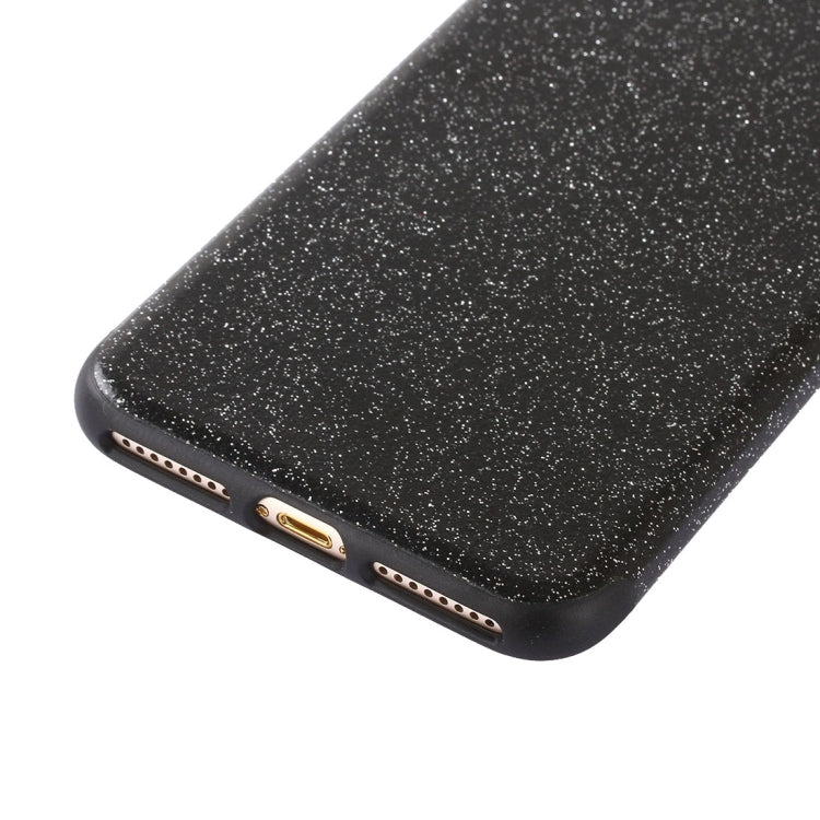 For iPhone 8 Plus & 7 Plus   Glitter Powder PU Paste Skin Soft TPU Protective Case