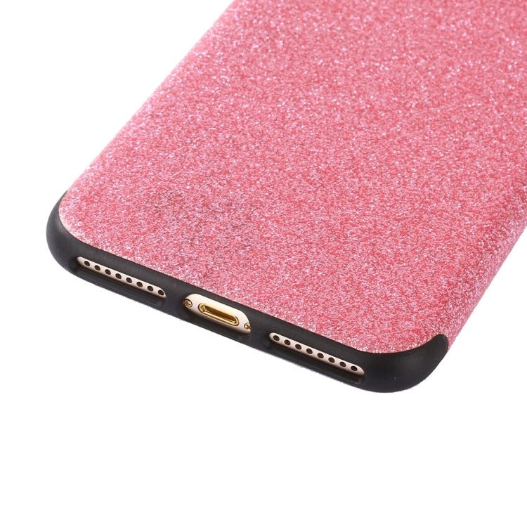 For iPhone 8 Plus & 7 Plus   Glitter Powder PU Paste Skin Soft TPU Protective Case