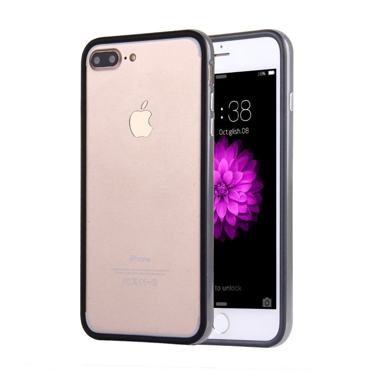For iPhone 8 Plus & 7 Plus   Silicone + Metal Aluminum Bumper Frame
