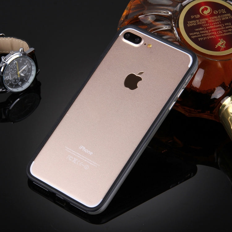For iPhone 8 Plus & 7 Plus   Silicone + Metal Aluminum Bumper Frame