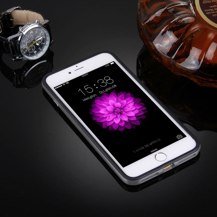 For iPhone 8 Plus & 7 Plus   Silicone + Metal Aluminum Bumper Frame