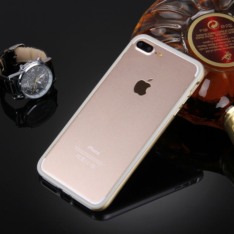 For iPhone 8 Plus & 7 Plus   Silicone + Metal Aluminum Bumper Frame