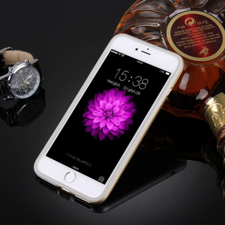 For iPhone 8 Plus & 7 Plus   Silicone + Metal Aluminum Bumper Frame