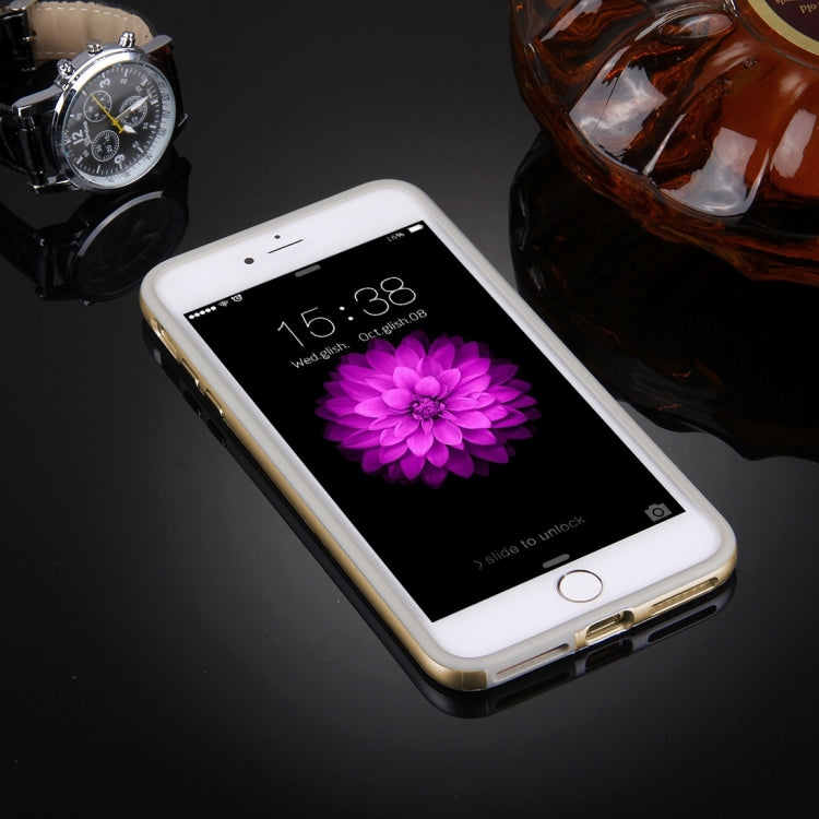 For iPhone 8 Plus & 7 Plus   Silicone + Metal Aluminum Bumper Frame