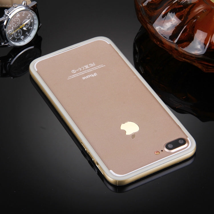 For iPhone 8 Plus & 7 Plus   Silicone + Metal Aluminum Bumper Frame