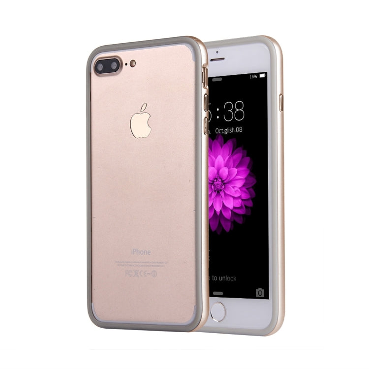 For iPhone 8 Plus & 7 Plus   Silicone + Metal Aluminum Bumper Frame
