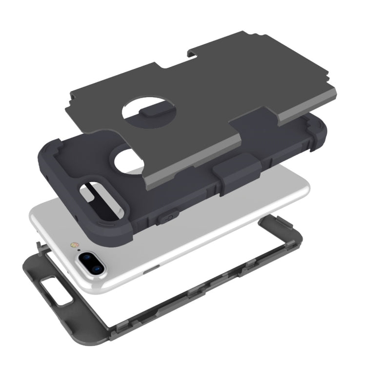 For iPhone 8 Plus & 7 Plus   Separable contrast color PC + Silicone Combination Case