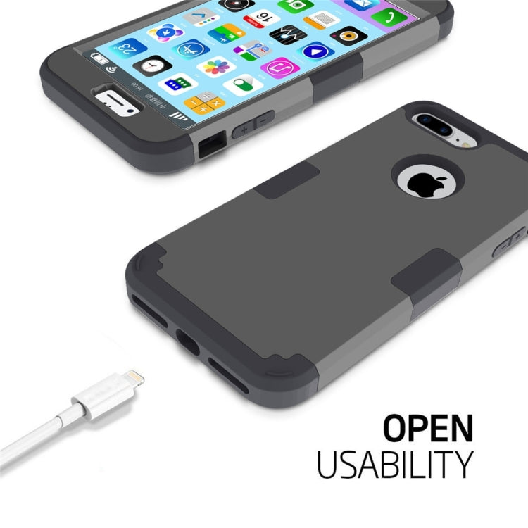 For iPhone 8 Plus & 7 Plus   Separable contrast color PC + Silicone Combination Case