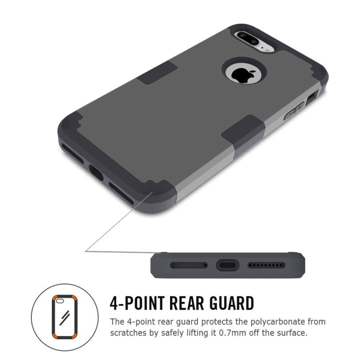 For iPhone 8 Plus & 7 Plus   Separable contrast color PC + Silicone Combination Case