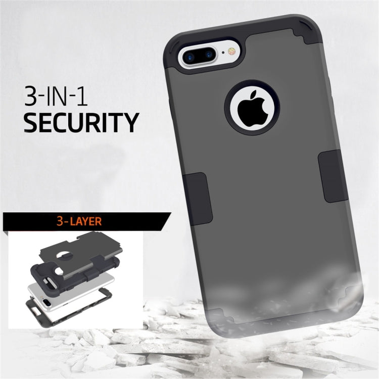 For iPhone 8 Plus & 7 Plus   Separable contrast color PC + Silicone Combination Case