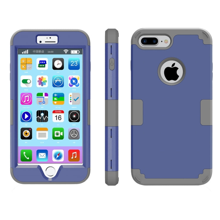 For iPhone 8 Plus & 7 Plus   Separable contrast color PC + Silicone Combination Case