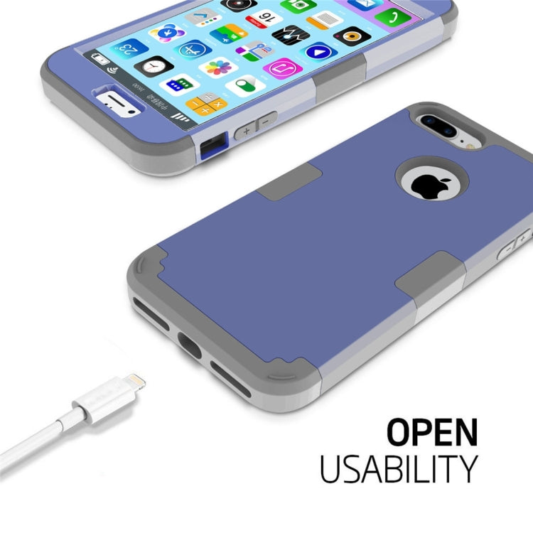 For iPhone 8 Plus & 7 Plus   Separable contrast color PC + Silicone Combination Case